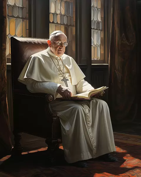 AI IMAGE - Portrait of Pope Francis, 2023. Creator: Heritage Images