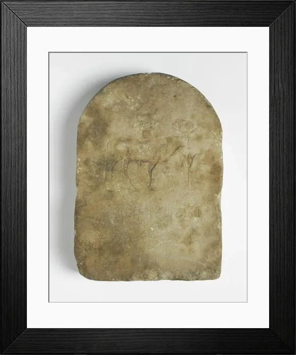 Framed Print : Votive Stele with Relief of the Apis Bull(?) and a Lotus, Greco 30th Dynasty-end of Ptolemaic Period Creator: Unknown Framed Print : Votive Stele with Relief of the Apis Bull(?) and a Lotus, Greco 30th Dynasty-end of Ptolemaic Period Creator: Unknown