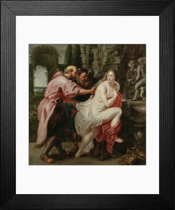 Framed Print : Susanna and the Elders. Creator: Unknown Framed Print : Susanna and the Elders. Creator: Unknown