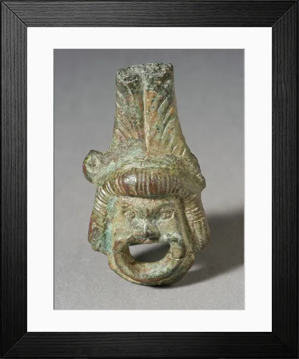 Framed Print : Theater Mask Figurine, Greco-Roman Period (200 B.C.-A.D. 395 ). Creator: Unknown Framed Print : Theater Mask Figurine, Greco-Roman Period (200 B.C.-A.D. 395 ). Creator: Unknown