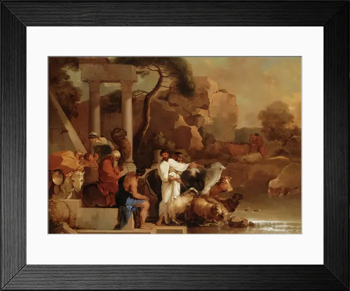 Framed Print : The Departure of Jacob, mid-17th century. Creator: Sébastien Bourdon Framed Print : The Departure of Jacob, mid-17th century. Creator: Sébastien Bourdon