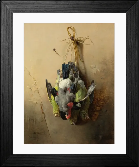 Framed Print : Small Table Birds, 1894. Creator: Theodor Lundh Framed Print : Small Table Birds, 1894. Creator: Theodor Lundh