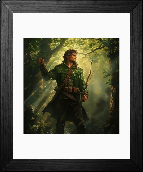 Framed Print : AI IMAGE - Illustration of Robin Hood, 2023. Creator: Heritage Images Framed Print : AI IMAGE - Illustration of Robin Hood, 2023. Creator: Heritage Images