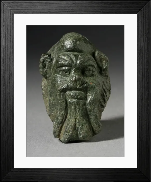 Framed Print : Satyr Head, Greco-Roman Period (300 BCE-200 CE). Creator: Unknown Framed Print : Satyr Head, Greco-Roman Period (300 BCE-200 CE). Creator: Unknown