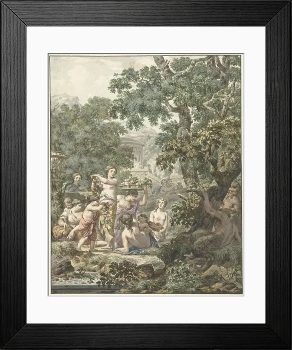 Framed Print : Arcadian landscape, 1765-1781. Creator: Jean Grandjean Framed Print : Arcadian landscape, 1765-1781. Creator: Jean Grandjean