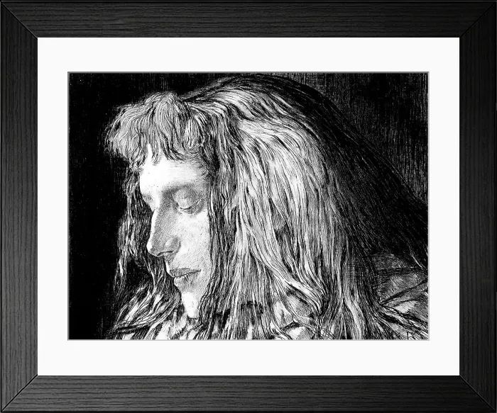 Framed Print : Head of a girl, c1896. Creator: Ernst Klotz Framed Print : Head of a girl, c1896. Creator: Ernst Klotz