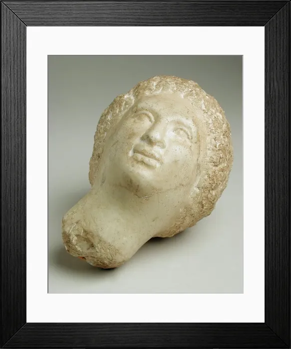 Framed Print : Female Head, Greco-Roman Period (305 BCE-641 CE). Creator: Unknown Framed Print : Female Head, Greco-Roman Period (305 BCE-641 CE). Creator: Unknown