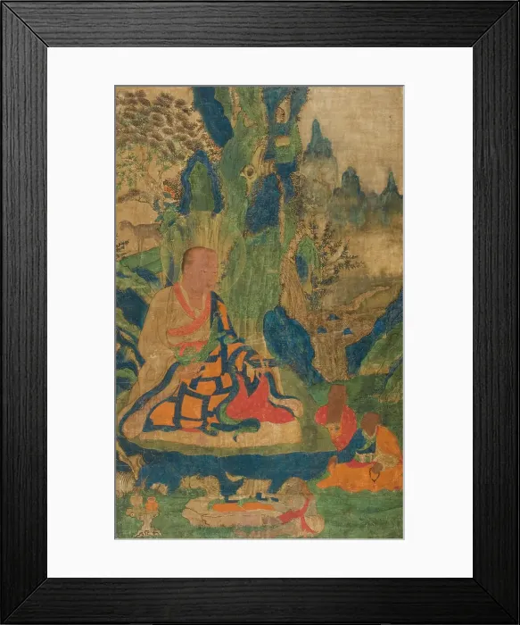 Framed Print : The Arhat Abheda (image 1 of 2), early 17th century. Creator: Anon Framed Print : The Arhat Abheda (image 1 of 2), early 17th century. Creator: Anon