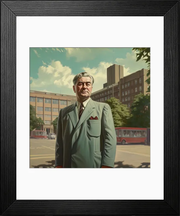 Framed Print : AI IMAGE - Portrait of Aneurin Bevan, c1950s, (2023). Creator: Heritage Images Framed Print : AI IMAGE - Portrait of Aneurin Bevan, c1950s, (2023). Creator: Heritage Images