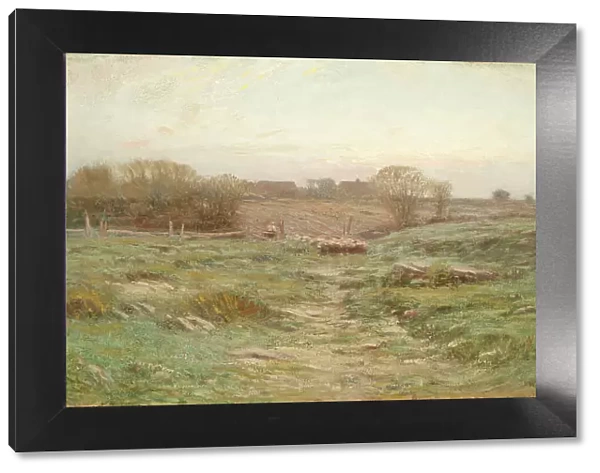Landscape (Sheep in the Valley) (image 1 of 2), 1900. Creator: Dwight William Tryon