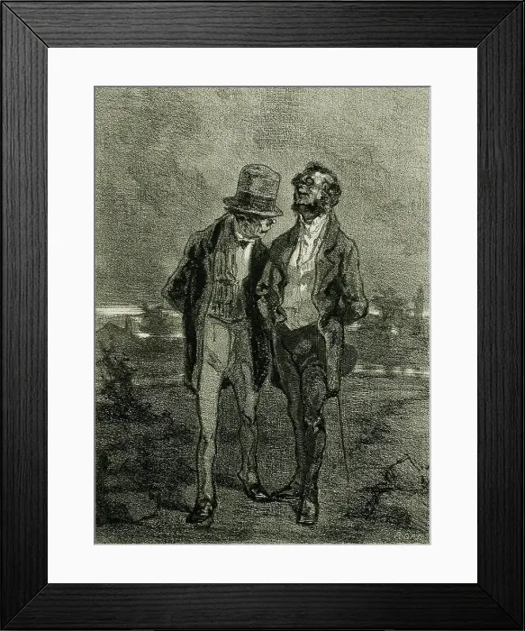 Framed Print : Les Bourgeois, 1856. Creator: Félicien Rops Framed Print : Les Bourgeois, 1856. Creator: Félicien Rops
