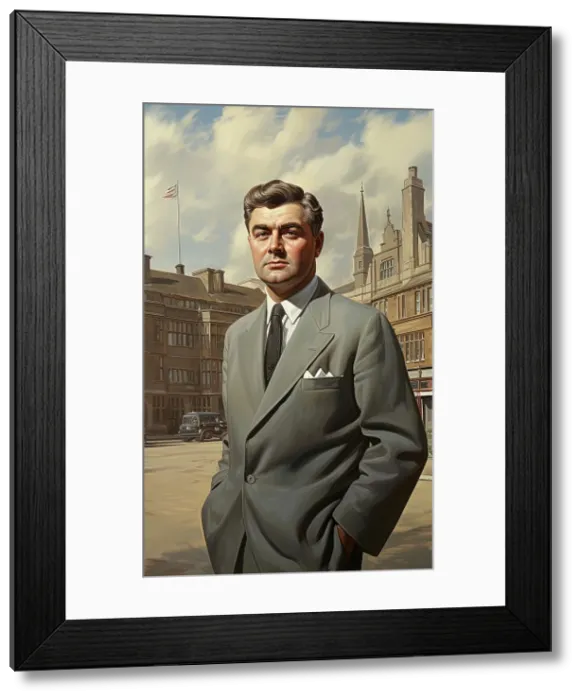 Framed Print : AI IMAGE - Portrait of Aneurin Bevan, c1940s, (2023). Creator: Heritage Images Framed Print : AI IMAGE - Portrait of Aneurin Bevan, c1940s, (2023). Creator: Heritage Images
