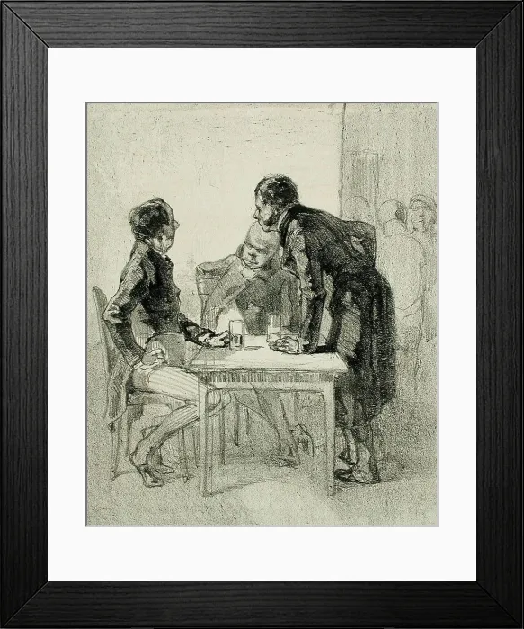 Framed Print : Les Bourgeois, 1856. Creator: Félicien Rops Framed Print : Les Bourgeois, 1856. Creator: Félicien Rops