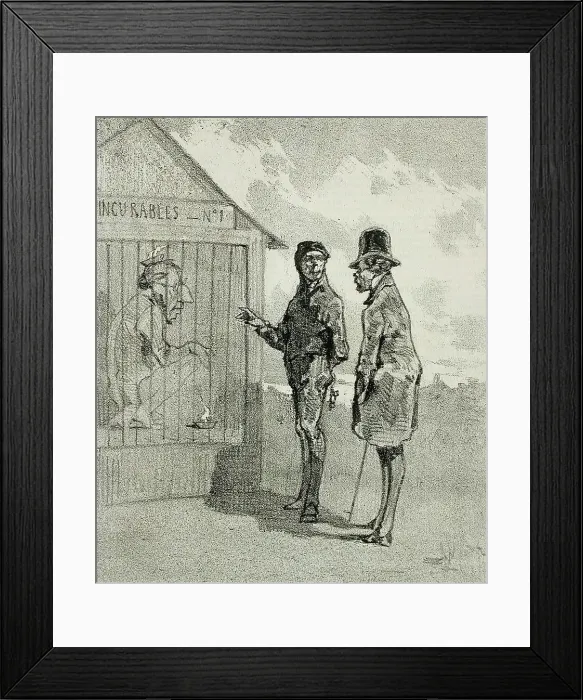 Framed Print : A Gheel dans un an, 1856. Creator: Félicien Rops Framed Print : A Gheel dans un an, 1856. Creator: Félicien Rops