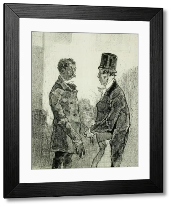Framed Print : En Province - Après les fêtes, 1856. Creator: Félicien Rops Framed Print : En Province - Après les fêtes, 1856. Creator: Félicien Rops