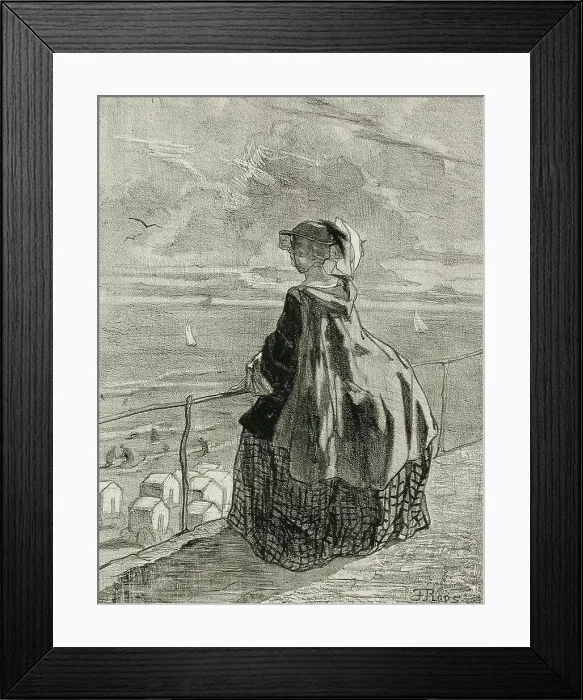 Framed Print : Ostende, 1857. Creator: Félicien Rops Framed Print : Ostende, 1857. Creator: Félicien Rops