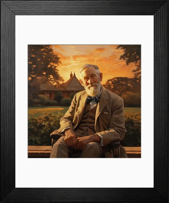 Framed Print : AI IMAGE - Portrait of George Bernard Shaw, 1920s, (2023). Creator: Heritage Images Framed Print : AI IMAGE - Portrait of George Bernard Shaw, 1920s, (2023). Creator: Heritage Images