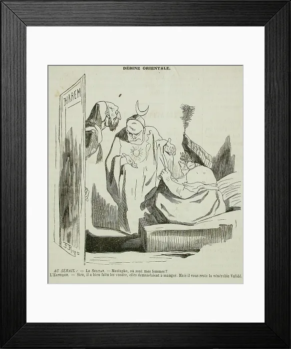 Framed Print : Debine orientale, 1861. Creator: Félicien Rops