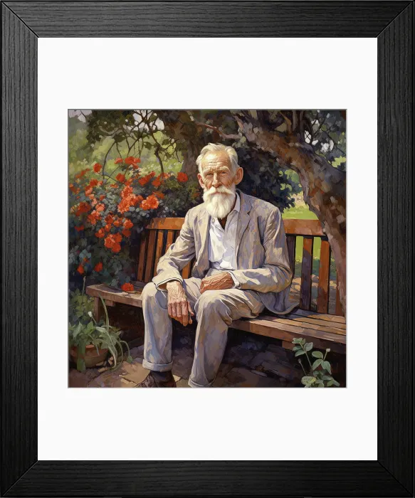 Framed Print : AI IMAGE - Portrait of George Bernard Shaw, 1930s, (2023). Creator: Heritage Images Framed Print : AI IMAGE - Portrait of George Bernard Shaw, 1930s, (2023). Creator: Heritage Images