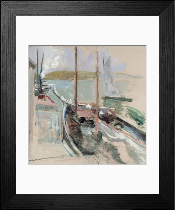 Framed Print : Harbor Scene, c1900. Creator: John Henry Twachtman Framed Print : Harbor Scene, c1900. Creator: John Henry Twachtman