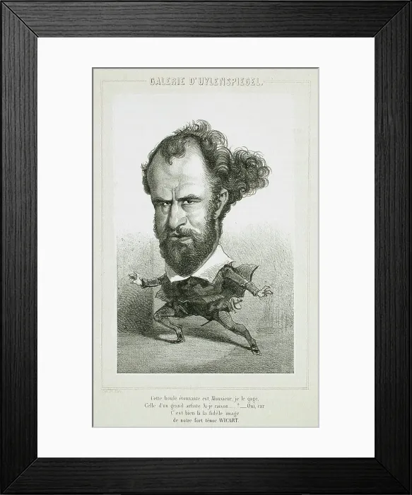 Framed Print : Wicart, 1856. Creator: Félicien Rops Framed Print : Wicart, 1856. Creator: Félicien Rops