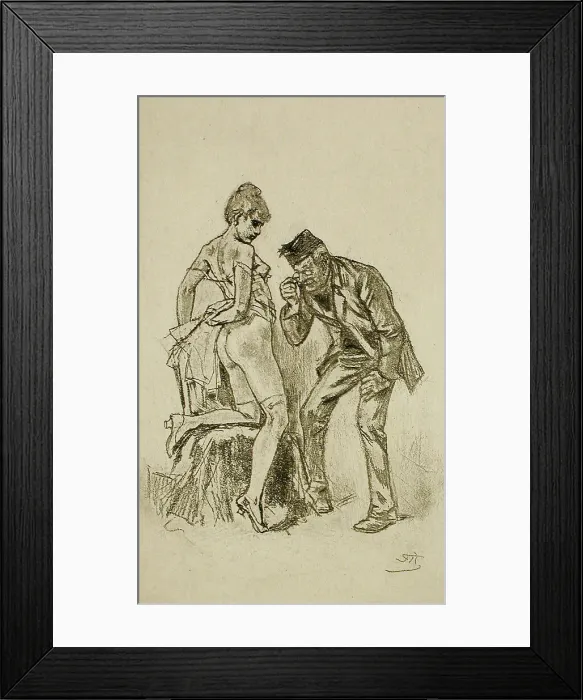 Framed Print : Ecchymoses, 1893. Creator: Félicien Rops Framed Print : Ecchymoses, 1893. Creator: Félicien Rops