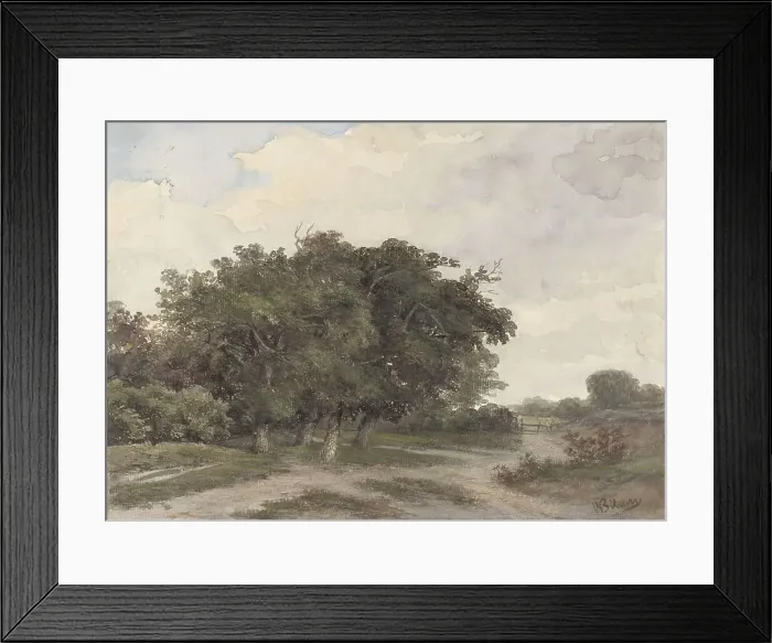 Framed Print : Landscape with trees, 1841-1890. Creator: Johannes Warnardus Bilders Framed Print : Landscape with trees, 1841-1890. Creator: Johannes Warnardus Bilders
