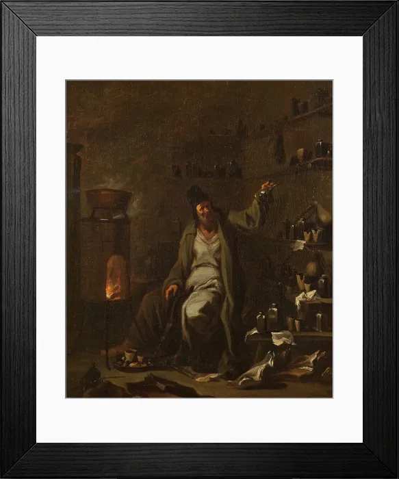 Framed Print : The Alchemist, late 17th-mid 18th century. Creator: Alessandro Magnasco Framed Print : The Alchemist, late 17th-mid 18th century. Creator: Alessandro Magnasco