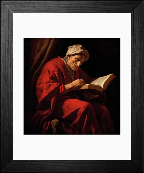 Framed Print : AI IMAGE - Portrait of Dante Alighieri, late 13th-early 14th century, (2023). Creator: Heritage Images Framed Print : AI IMAGE - Portrait of Dante Alighieri, late 13th-early 14th century, (2023). Creator: Heritage Images