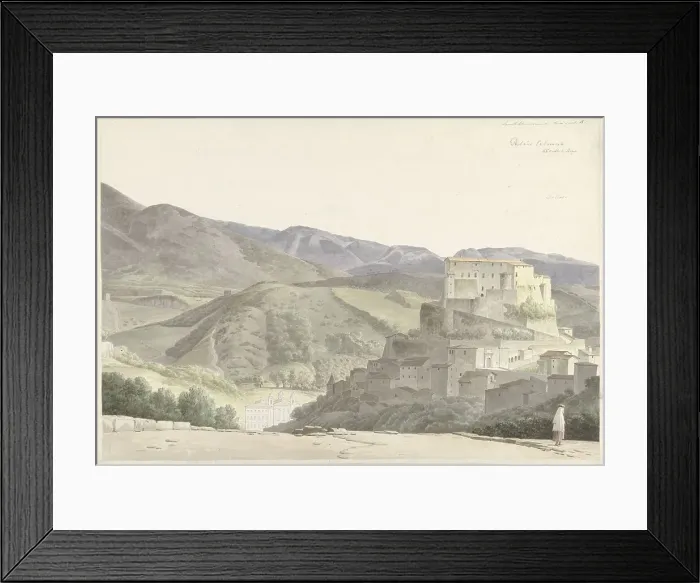 Framed Print : Italian landscape at Subiaco, 1787-1847. Creator: Josephus Augustus Knip Framed Print : Italian landscape at Subiaco, 1787-1847. Creator: Josephus Augustus Knip