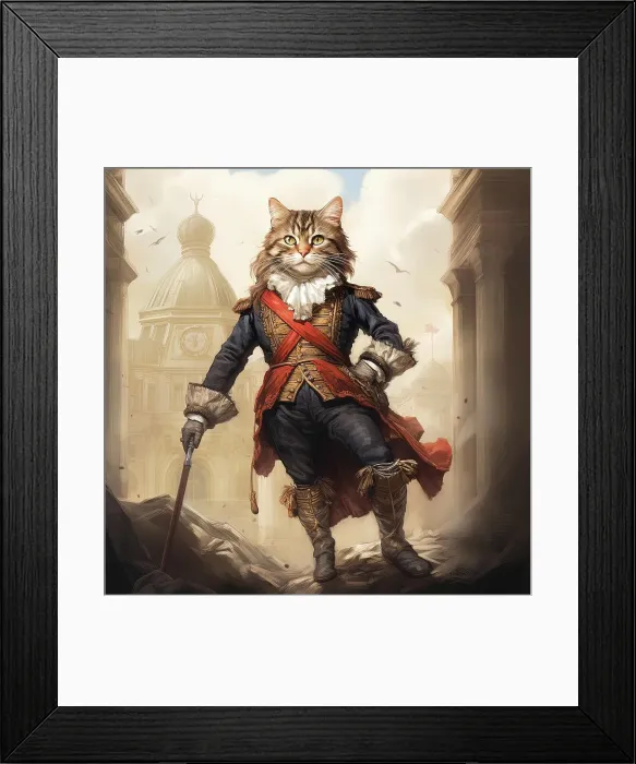 Framed Print : AI IMAGE - Illustration of a Puss in Boots, 2023. Creator: Heritage Images Framed Print : AI IMAGE - Illustration of a Puss in Boots, 2023. Creator: Heritage Images
