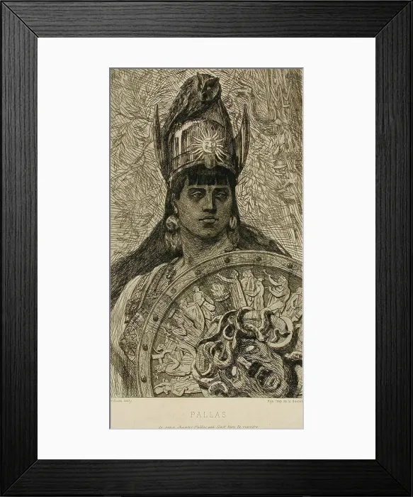 Framed Print : Pallas, 1874. Creator: Félicien Rops Framed Print : Pallas, 1874. Creator: Félicien Rops