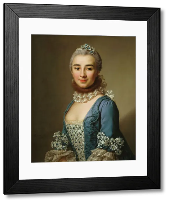 Framed Print : Portrait of a Lady, 1753. Creator: Alexander Roslin Framed Print : Portrait of a Lady, 1753. Creator: Alexander Roslin