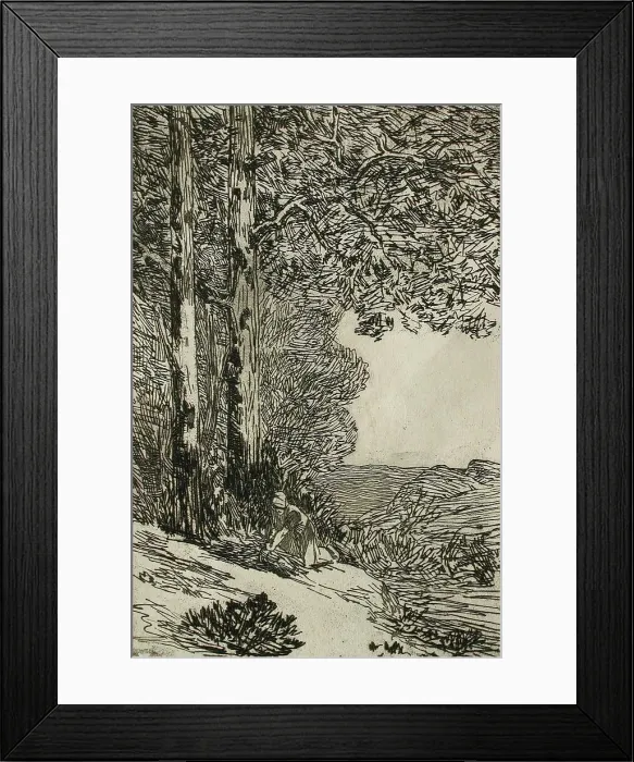 Framed Print : La Bucheronne, 1874. Creator: Félicien Rops Framed Print : La Bucheronne, 1874. Creator: Félicien Rops