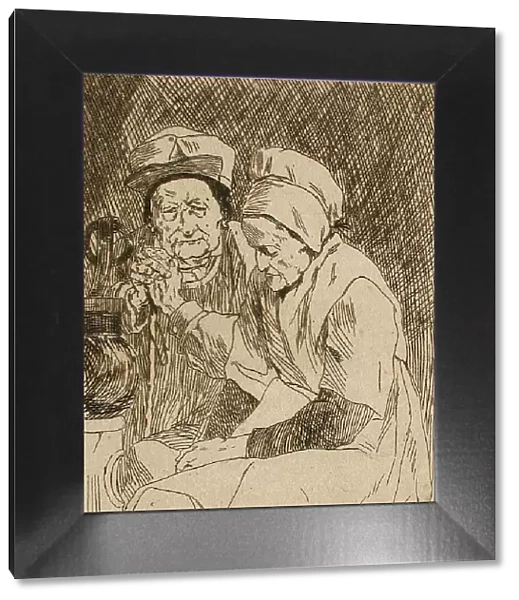 L'Oncle Claes et la tante Johanna, 1875. Creator: Félicien Rops