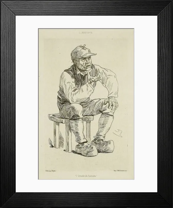 Framed Print : L'Oracle du Hameau, 1878. Creator: Félicien Rops Framed Print : L'Oracle du Hameau, 1878. Creator: Félicien Rops