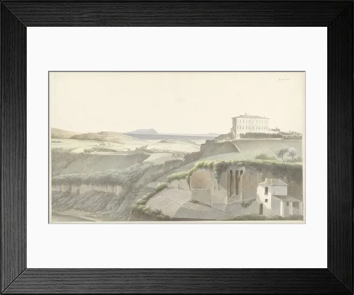 Framed Print : Landscape near Genzano di Roma, 1778-1847. Creator: Josephus Augustus Knip Framed Print : Landscape near Genzano di Roma, 1778-1847. Creator: Josephus Augustus Knip