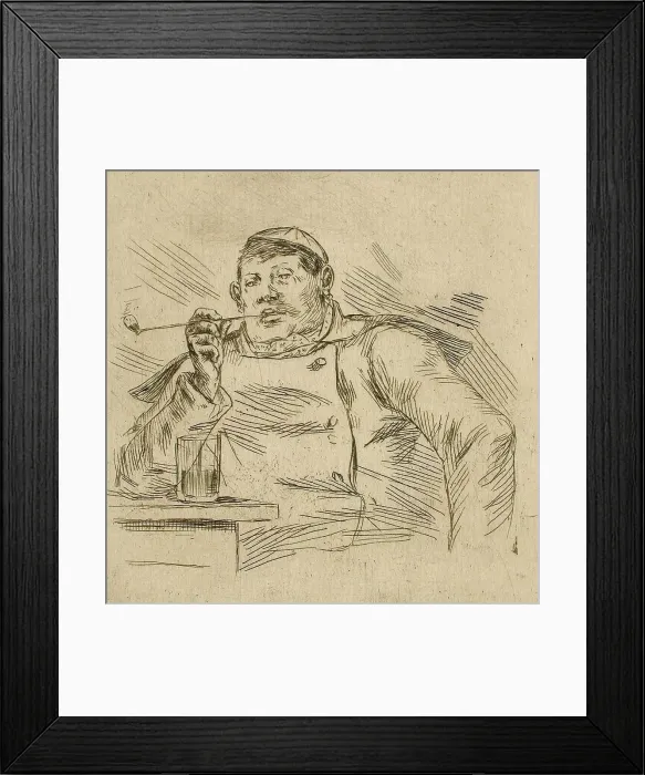 Framed Print : Garçon brasseur bruxellois, 1876. Creator: Félicien Rops Framed Print : Garçon brasseur bruxellois, 1876. Creator: Félicien Rops