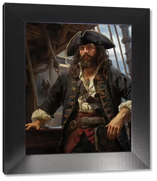 AI IMAGE - Portrait of Blackbeard, early 18th century, (2023). Creator: Heritage Images