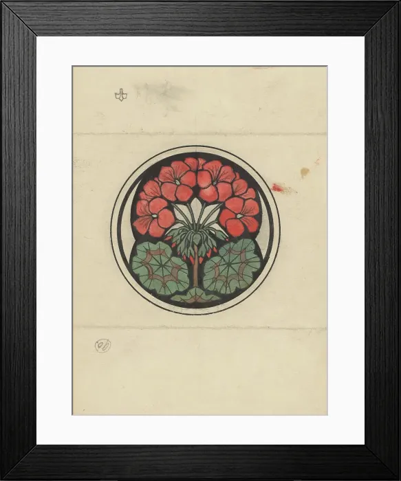 Framed Print : Geranium, 1887-1924. Creator: Julie de Graag Framed Print : Geranium, 1887-1924. Creator: Julie de Graag