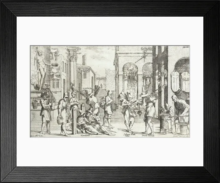 Framed Print : Trades Practiced in Bologna, c1640. Creators: Francesco Curti, Agostino Parisini