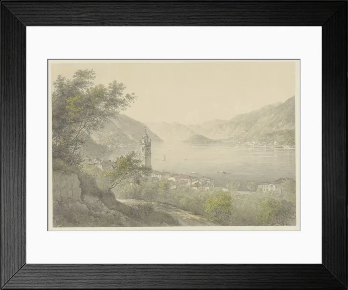Framed Print : Bellagio on Lake Como, 1824-1888. Creator: Karoly Lajos Libay Framed Print : Bellagio on Lake Como, 1824-1888. Creator: Karoly Lajos Libay