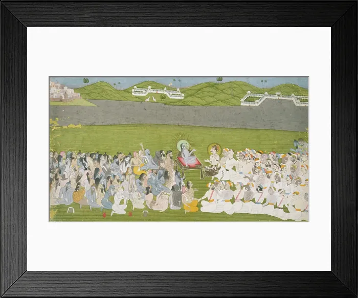 Framed Print : Sukadeva Reciting the Bhagavata Purana (Ancient Stories of the Lord)... between 1750 and 1775. Creator: Unknown Framed Print : Sukadeva Reciting the Bhagavata Purana (Ancient Stories of the Lord)... between 1750 and 1775. Creator: Unknown