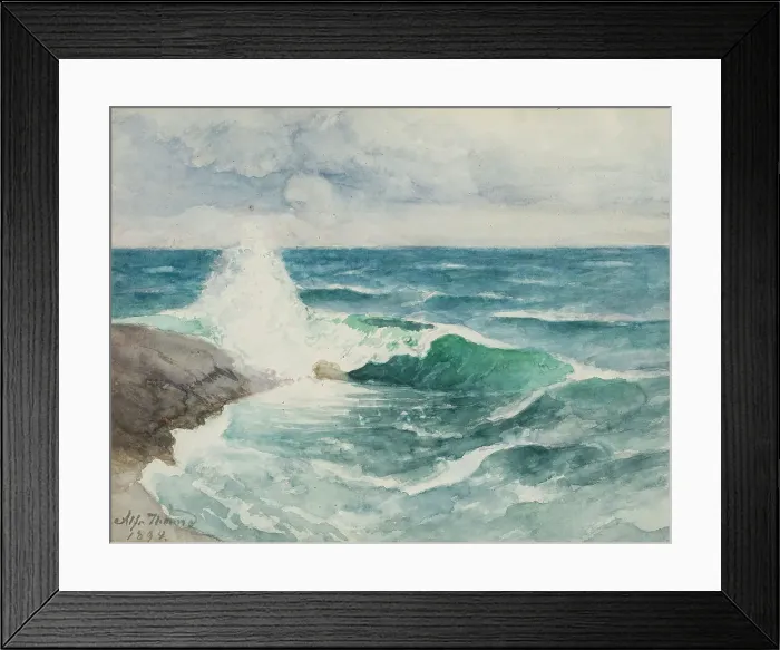 Framed Print : The Braker, 1894. Creator: Sven Alfred Thörne Framed Print : The Braker, 1894. Creator: Sven Alfred Thörne