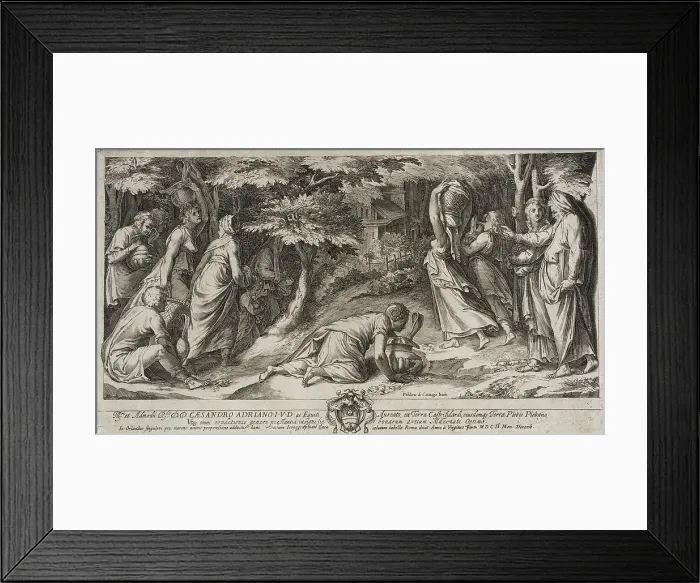 Framed Print : Israelites Departing Egypt, 1576. Creators: Cherubino Alberti, Polidoro da Caravaggio Framed Print : Israelites Departing Egypt, 1576. Creators: Cherubino Alberti, Polidoro da Caravaggio