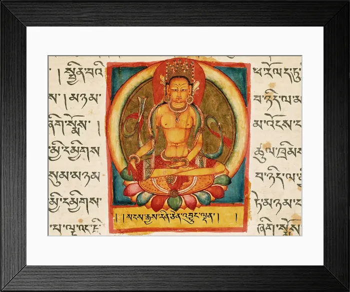 Framed Print : The Jina Buddha Ratnasambhava, Folio from a Shatasahasrika Prajnaparamita... 11th century. Creator: Unknown Framed Print : The Jina Buddha Ratnasambhava, Folio from a Shatasahasrika Prajnaparamita... 11th century. Creator: Unknown