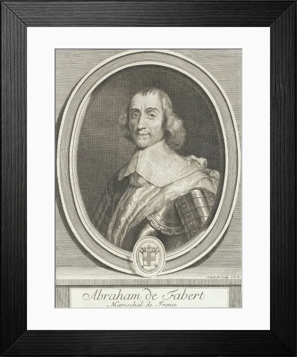 Framed Print : Abraham de Fabert, Marshal of France, c1698. Creator: Gerard Edelinck Framed Print : Abraham de Fabert, Marshal of France, c1698. Creator: Gerard Edelinck