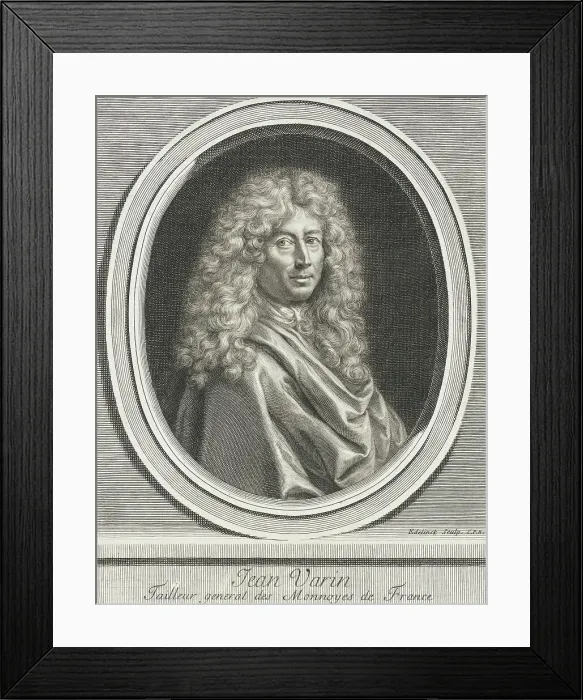Framed Print : Jean Varin, c1697. Creator: Gerard Edelinck Framed Print : Jean Varin, c1697. Creator: Gerard Edelinck