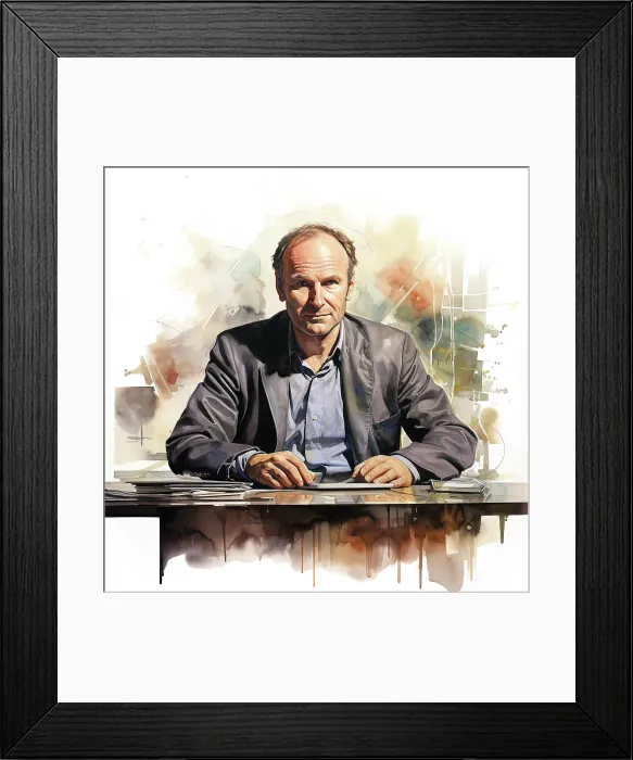 Framed Print : AI IMAGE - Portrait of Tim Berners-Lee, 2010s, (2023). Creator: Heritage Images Framed Print : AI IMAGE - Portrait of Tim Berners-Lee, 2010s, (2023). Creator: Heritage Images