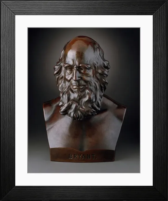 Framed Print : William Cullen Bryant, 1868. Creator: Launt Thompson Framed Print : William Cullen Bryant, 1868. Creator: Launt Thompson